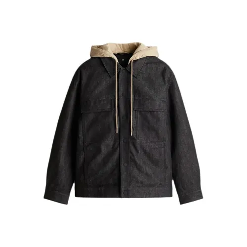 H&M New Year Puffer Jackets Men Blue Gray