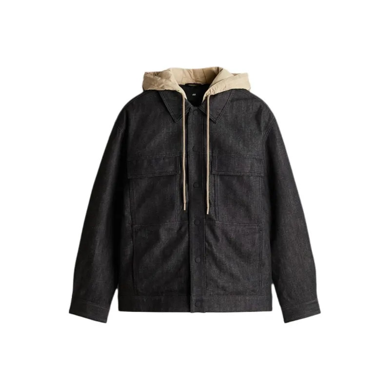 H&M New Year Puffer Jackets Men Blue Gray-0
