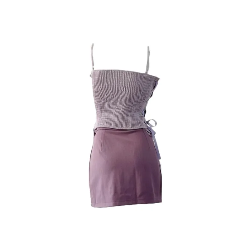 Aghr Skirt Set Women's Purple Camisole+Skirt-1