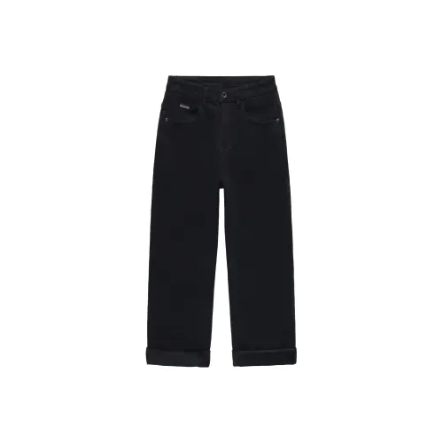 SANTASTIC Jeans Men Black Fleece Lined