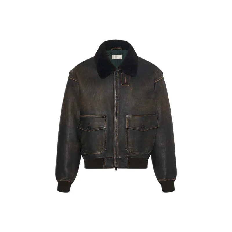 THE ROW SS24 Leather Jacket Men's Black-0