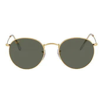 RayBan Metal Round Sunglasses Unisex Gold