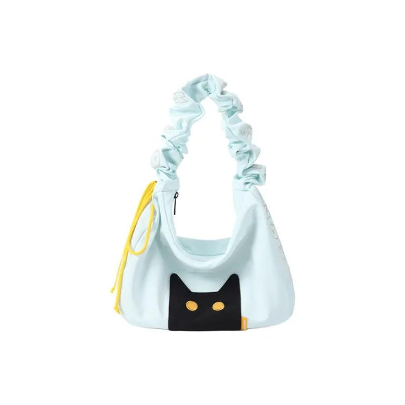 NOXXON Nylon Shoulder Bag, Handbag, Shoulder Bag Women's Petal Pink/Mint Green/Obsidian Black/Ecru-0