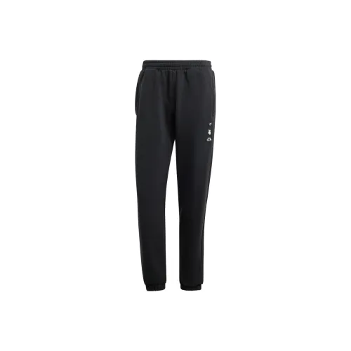 Adidas Originals Mickey london Co brand SS24 Knitted Sports Pants Men's Black