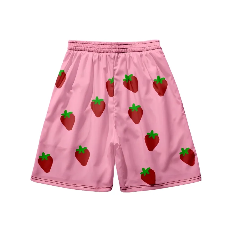 Bubble Trap Casual Shorts Unisex Strawberry-1
