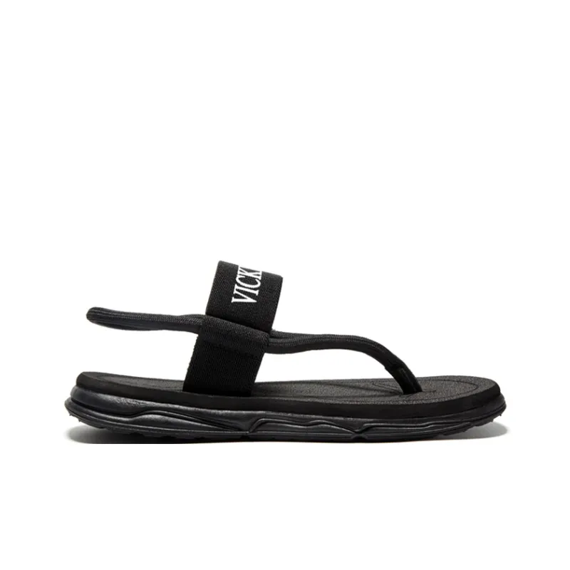 EOKAGAH Beach Sandals Men's Black Red-5