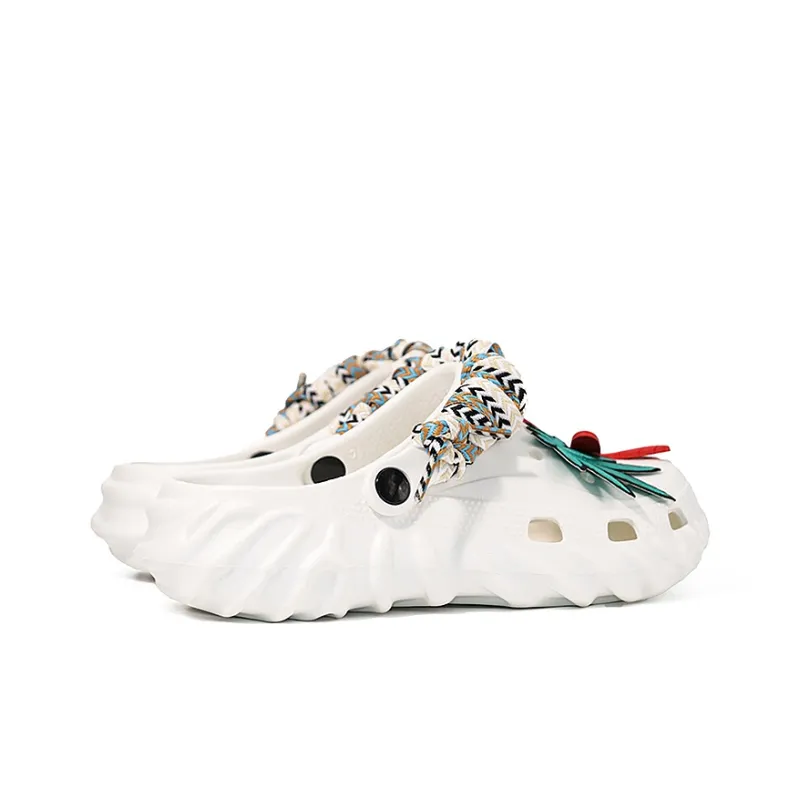 OUBT Bohemian Style, Claw Design Clogs Unisex White-5