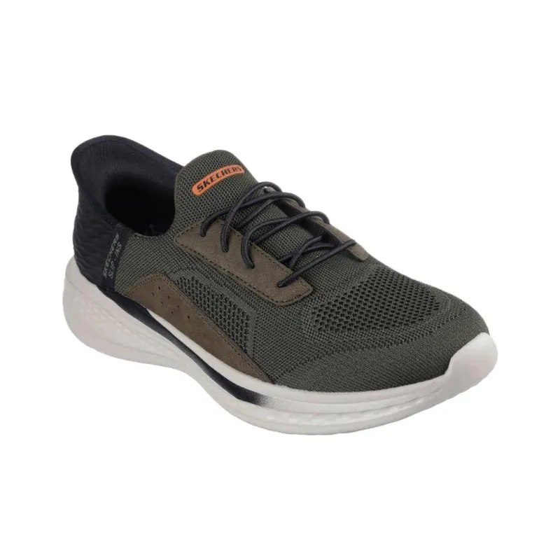 Skechers Slip ins RF Low Top Casual Shoes Men's Brown Green-2