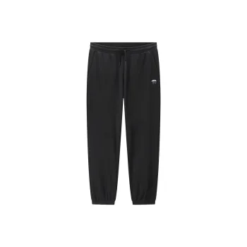 UNIQLO Knitted Sports Pants Men's Logo Black