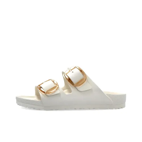 Birkenstock Arizona Rubber Sole Abrasion Resistant Slide Slippers Women's White