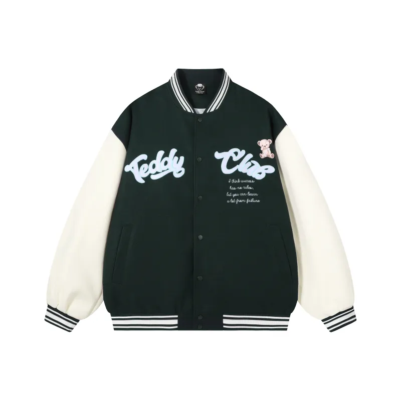 Teddy Bear Collection TeddyClub Series Baseball Jacket Coat Unisex-3