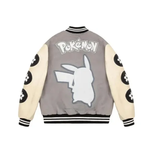 Pokemon X Vandy The Pink Pokémon Collaboration Baseball Jerseys Unisex Gray