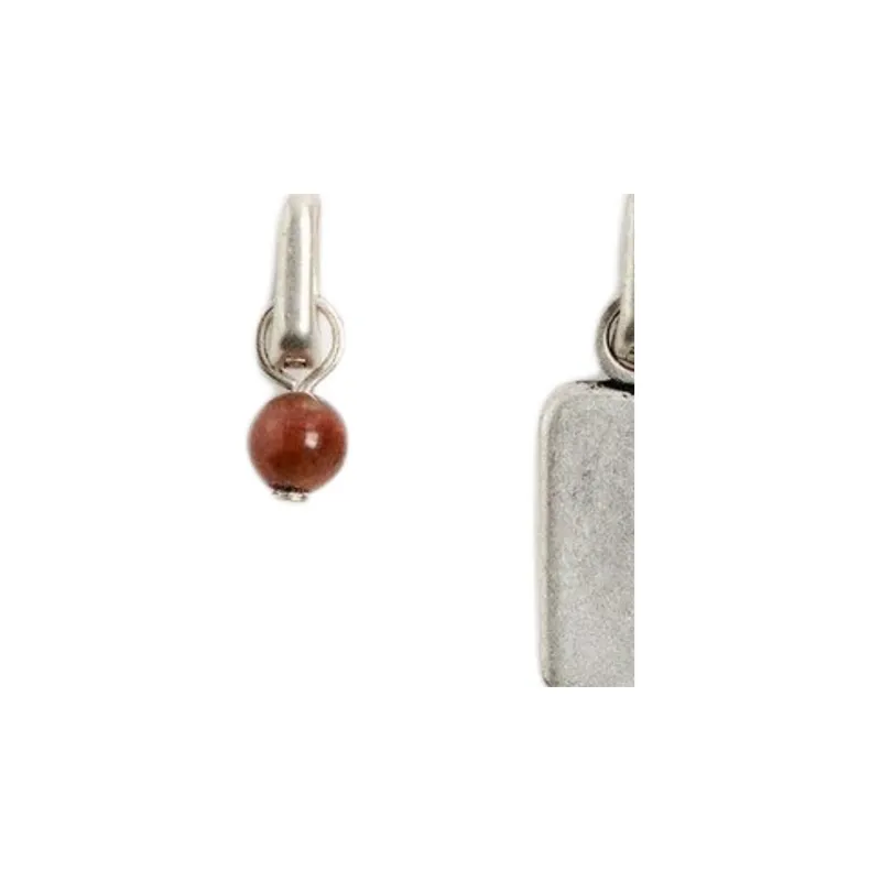 ZARA Metal Earrings Men's Silver-2
