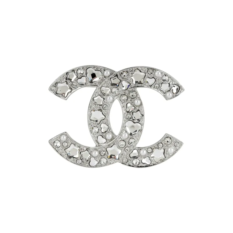 CHANEL   Brooches Unisex Silver-0