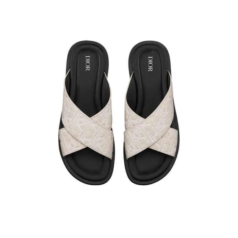 DIOR Alias Slide Slippers Men's Beige-3