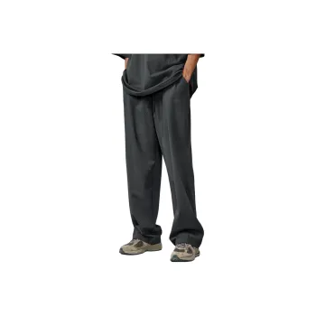 Bodydream Knitted Sweatpants Solid Color Straight Fit Casual Pants Unisex