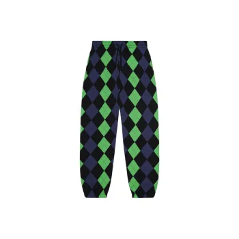 Denim Tears The Great Black Jockeys Series Knitted Sweatpants Unisex Green