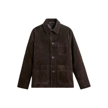 ZARA Leather Jacket Men's Dark Brown