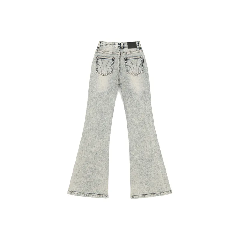 SMFK Jeans Women's White Snowflake-1