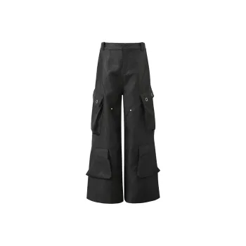 REMODUTION Casual Pants Unisex Black