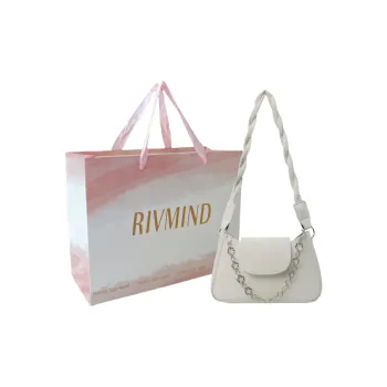 RIVMIND PU Crossbody One Shoulder Handbags Regular Women's Ecru/Black/Pink