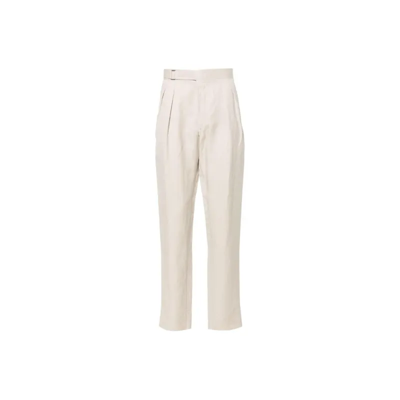 Canali Adjuster Mid rise Tapered Trousers-0