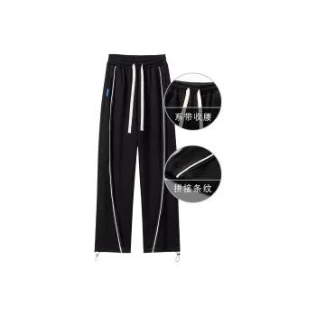 FAIRWHALE Casual Pants Unisex Black