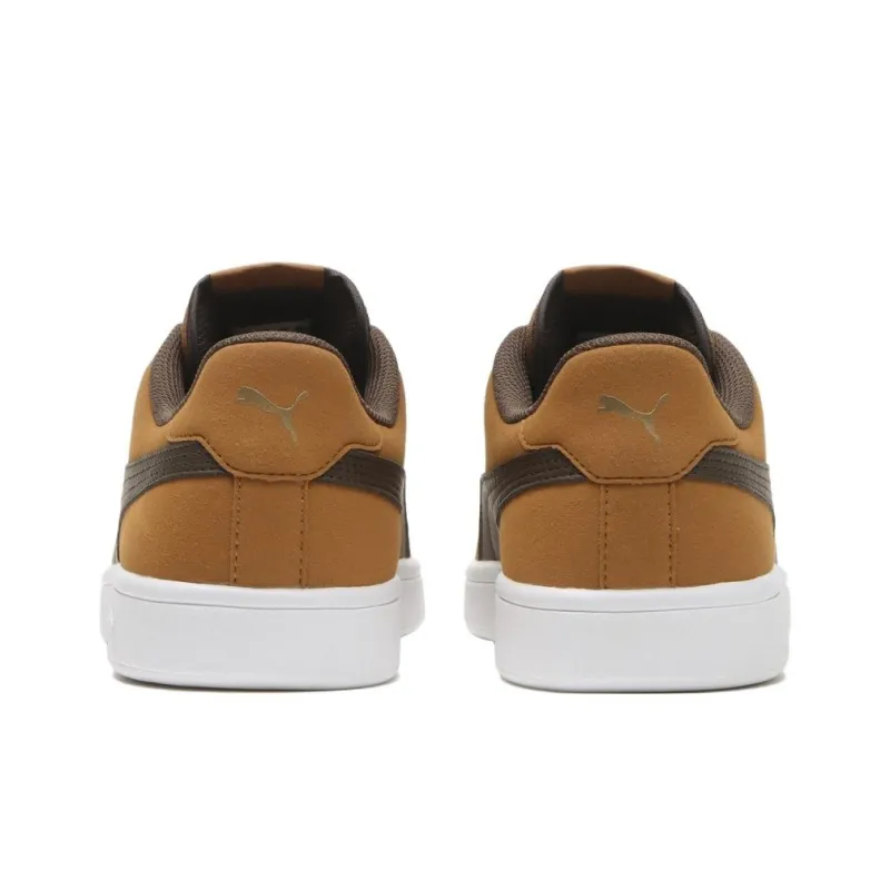 PUMA Smash V2 Anti Slip Wear Resistant Low Top Skateboard Shoes Unisex Brown-4