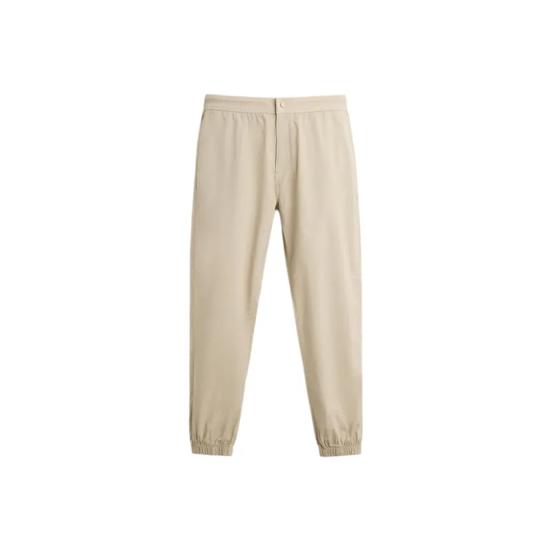 ZARA Knitted Sweatpants Men's Light Brown Yellow-0