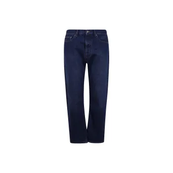 OFF WHITE Logo Patch Straight Leg Jeans