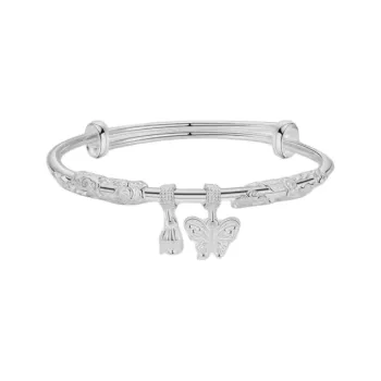 U state S 999 Fine Silver Bangles Women's