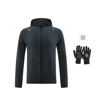 BKCXZICE Training Fitness Clothing Sweatshirt Coat Windproof Warm Hoodie Zip Up Jackets Men's