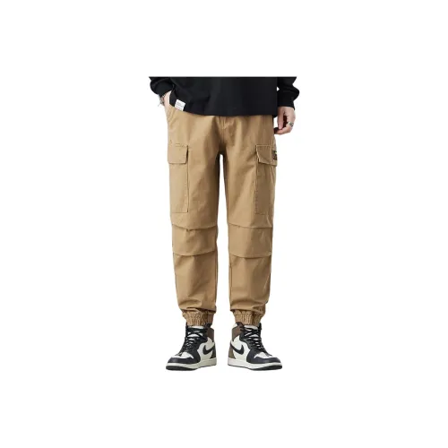 Tonlion Casual Pants Men's Dark Khaki