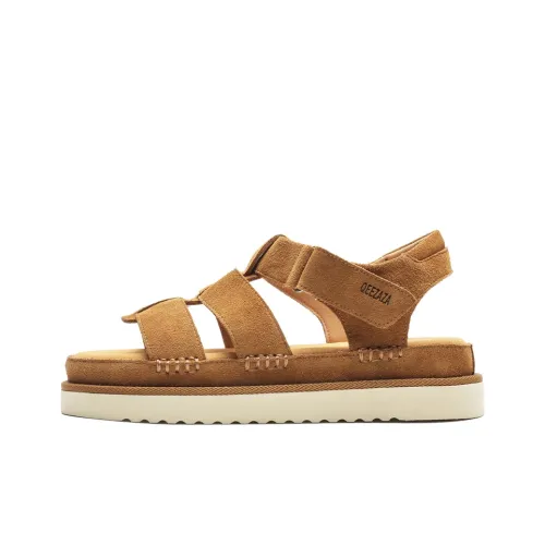 Romon Beach Sandals Unisex Chestnut, Black, Apricot