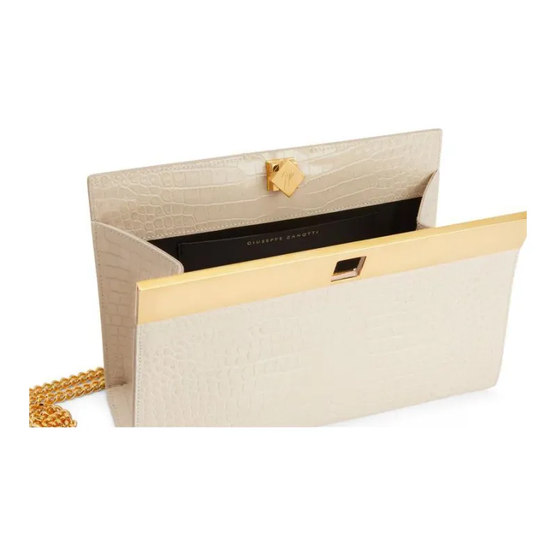 Giuseppe Zanotti Tanaya Crocodile effect Clutch Bag-5