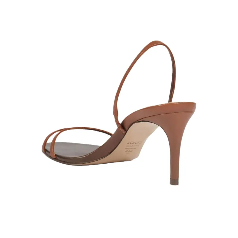 Schutz DIANA One Strap Sandals 7.5cm Women's Brown-3