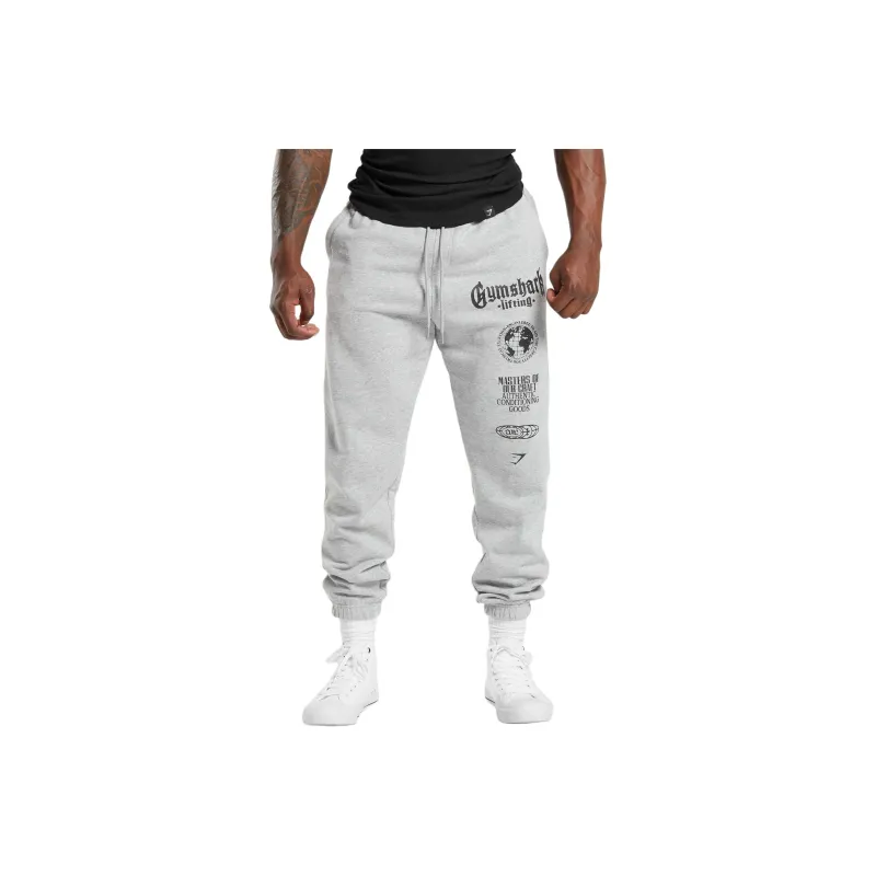 GYMSHARK GLOBAL LIFTING OVERSIZED JOGGERS Knitted Sweatpants Men's Gray-0