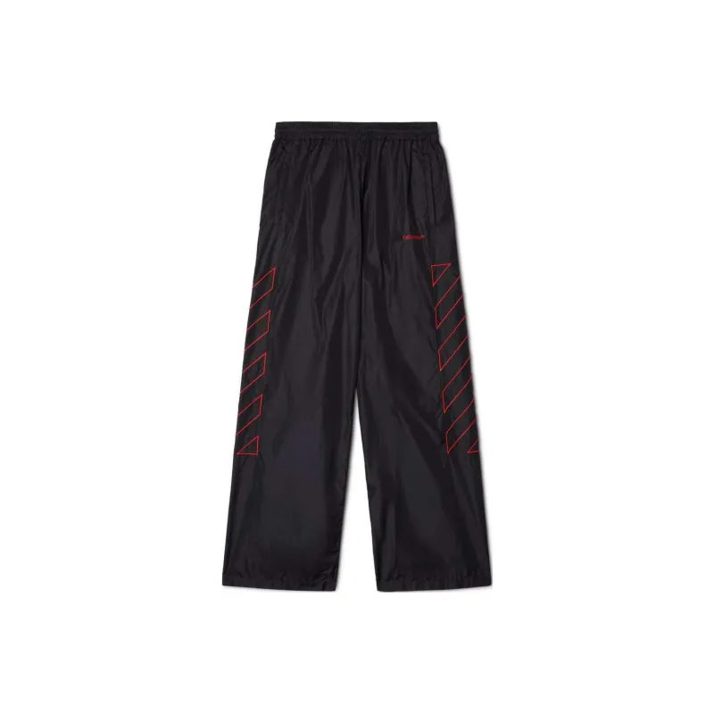 OFF WHITE Diag stripe Embroidered Track Pants-0