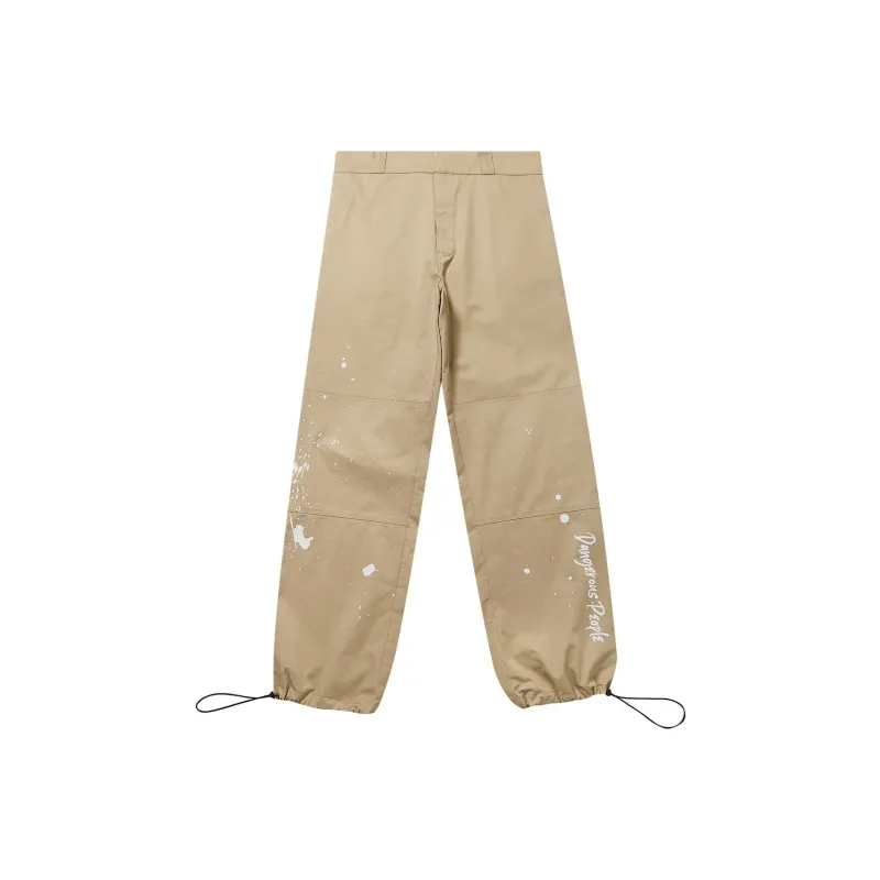 DANGEROUSPEOPLE Casual Pants Men Khaki-0