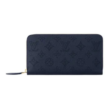 LOUIS VUITTON Zippy Calfskin Wallet Women's Marine Blue