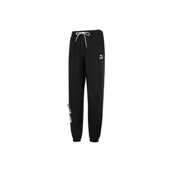 PUMA TEAM BADGE Casual Pants Unisex Black