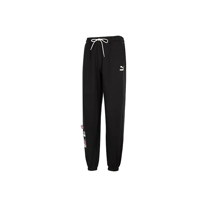 PUMA TEAM BADGE Casual Pants Unisex Black-0