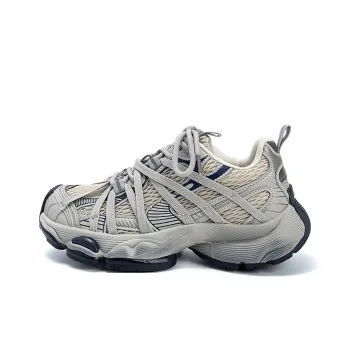 EXULL Q Abrasion Resistant, Breathable, Lightweight, Height Increasing Low Top Chunky Sneakers Women's Blue