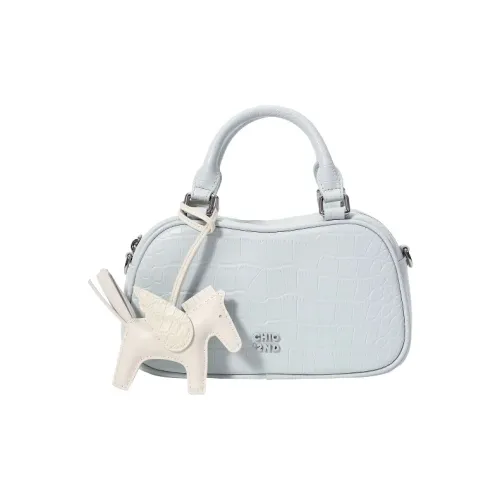PAYOT Microfiber Synthetic Leather Mist Garden Handbag Regular Women's Light Blue