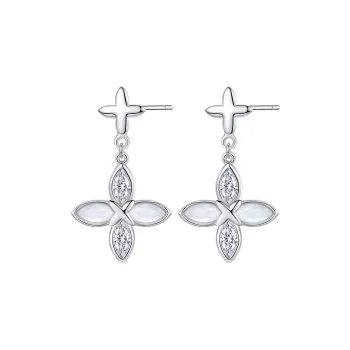 CLARKIA FLOWER 925 Sterling Silver Earrings Women's