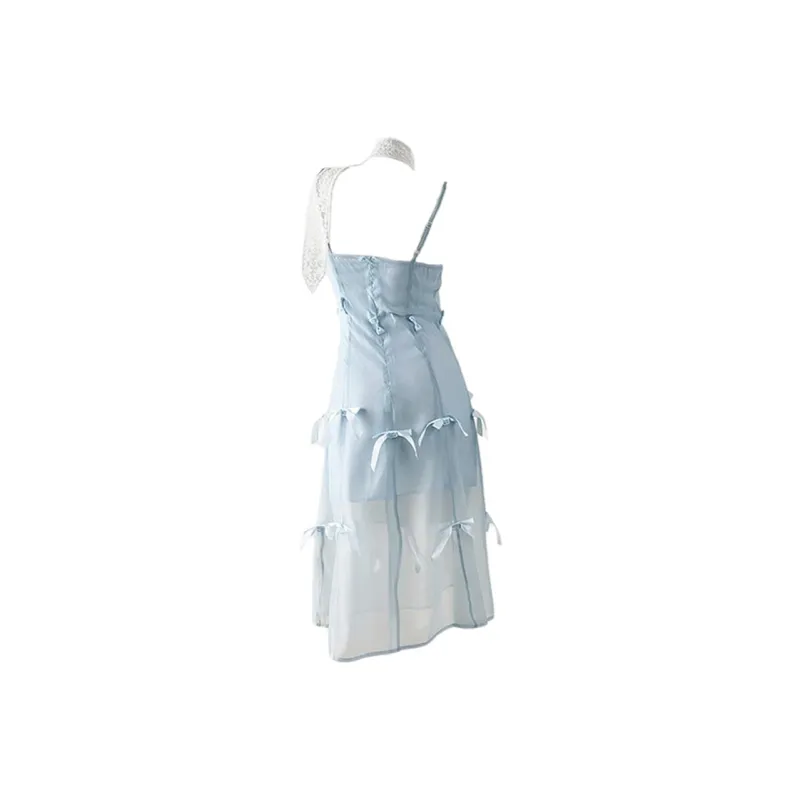 7 SEVFUN Slip Dress Women's Blue-1