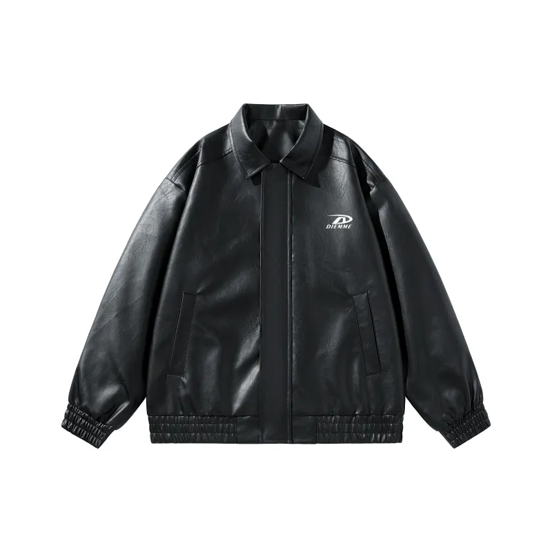 DIEMME Leather Jacket Unisex Brown-8