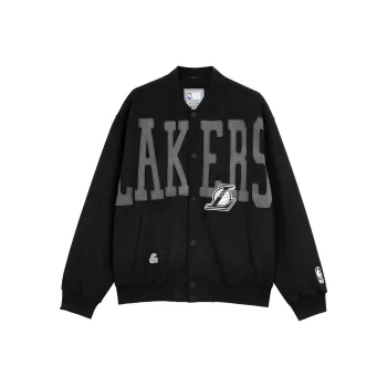JACK JONES· x NBA Los Angeles Lakers Jacket Men's Black Sandy