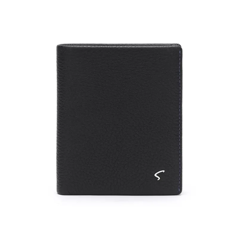Satchi Cow Leather Wallet Regular Men's Black-0