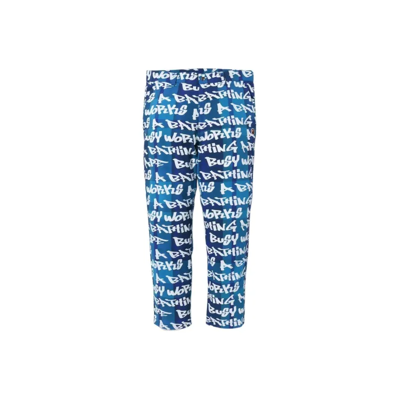 A BATHING APE Graffiti Check One Point Relaxed Fit Pants-3